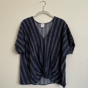 By Together Stripe V-neck Blouse